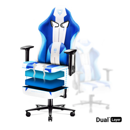 Fotel gamingowy Diablo X-Player 2.0 materiałowy Normal Size: Frost White