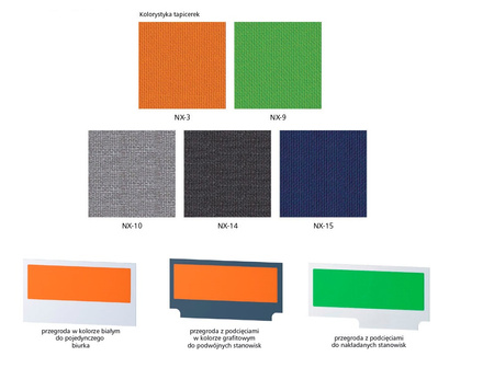 Ergonomiczne i funkcjonalne czteroosobowe stanowisko pracy  ESPK4  White & Graph