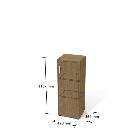 Regał Rt11-  szer 420 gł 360 wys 1137 mm , Dąb kamienny