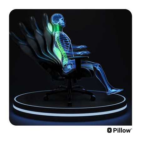 Fotel gamingowy Diablo X-One 2.0 Normal Size: Czarno-czarny