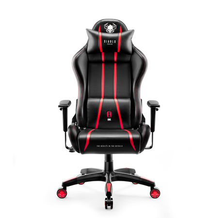 Fotel gamingowy Diablo X-One 2.0 Normal Size: Czarno-czerwony