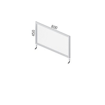 Przegroda Transparentna do biurka P45-80P – wysokość 450 mm, 