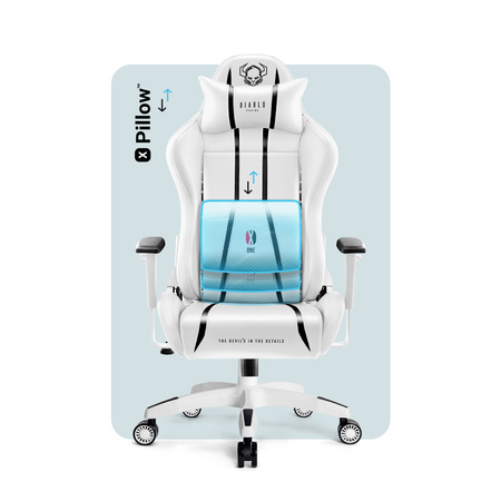Fotel gamingowy Diablo X-One 2.0 King Size: Biało-czarny
