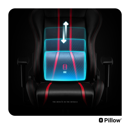 Fotel gamingowy Diablo X-One 2.0 Normal Size: Czarno-czerwony