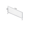 Przegroda Transparentna do biurka P45-120P – wysokość 450 mm, 