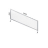 Przegroda Transparentna do biurka P45-140P – wysokość 450 mm, 