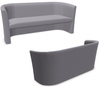 CLUB Trio - Sofa w kolorze Jasnoszarym CSE 11,  szerokość 179 cm  głębokość 66 cm wysokość: 77 cm  