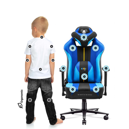 Krzesło do biurka dla dziecka Diablo X-Player 2.0 Frost Black Kids Size