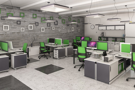 Ergonomiczne i funkcjonalne czteroosobowe stanowisko pracy  ESPK4  White & Graph