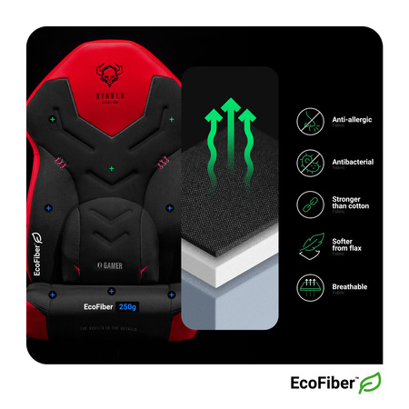 Fotel gamingowy Diablo X-Gamer 2.0 Normal Size: Deep red
