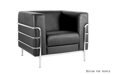 ARMO fotel w kolorze czarnym wysokość: 73 cm szerokość 95 cm  głębokość: 76 cm -