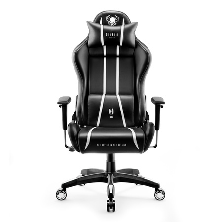 Fotel gamingowy Diablo X-One 2.0 King Size: Czarno-biały