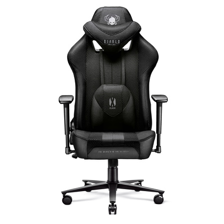 Fotel gamingowy Diablo X-Player 2.0 materiałowy King Size: Czarno-czarny