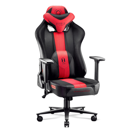 Fotel gamingowy Diablo X-Player 2.0 materiałowy King Size: Karmazynowo-antracytowy