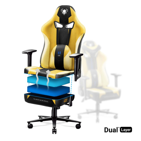 Krzesło do biurka dla dziecka Diablo X-Player 2.0 Dark Sunflower Kids Size