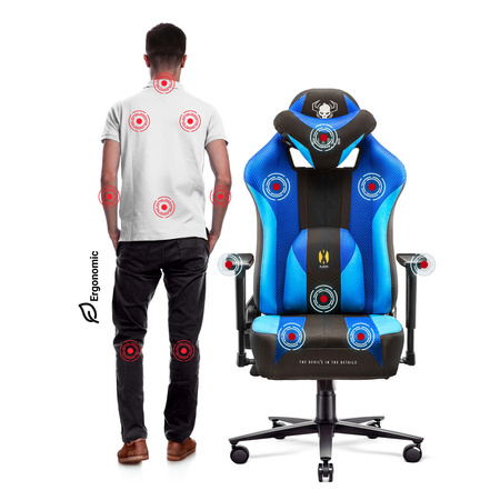 Fotel gamingowy Diablo X-Player 2.0 materiałowy Normal Size: Frost Black