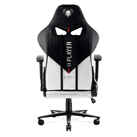 Fotel gamingowy Diablo X-Player 2.0 materiałowy King Size: Biało-czarny
