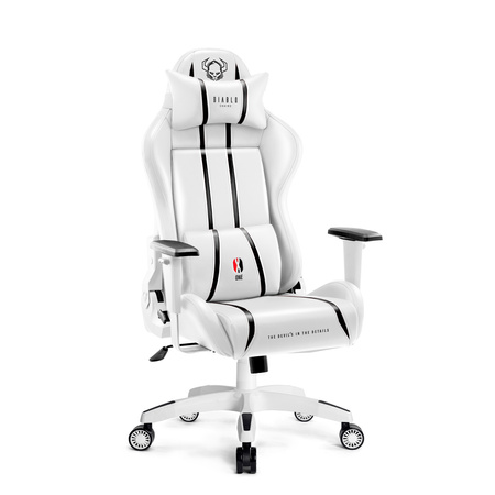Fotel gamingowy Diablo X-One 2.0 Normal Size: Biało-czarny