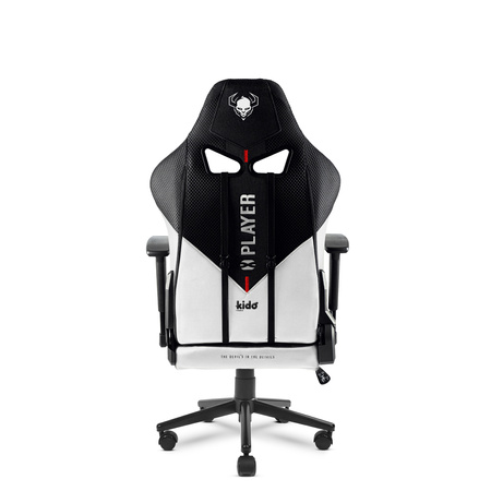 Krzesło do biurka dla dziecka Kido by Diablo X-Player 2.0 biało-czarne