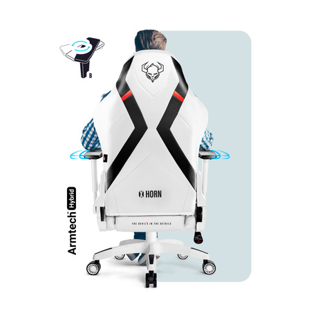 Fotel gamingowy Diablo X-Horn 2.0 Normal Size biało-czarny