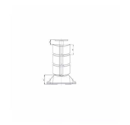 Organizer prowadnica pionowa kabli wys  75 cm 