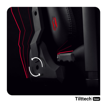 Fotel gamingowy Diablo X-Player 2.0 materiałowy King Size: Karmazynowo-antracytowy