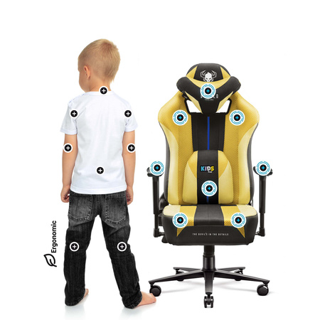 Krzesło do biurka dla dziecka Diablo X-Player 2.0 Dark Sunflower Kids Size
