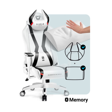 Fotel do biurka dla dziecka Diablo X-Horn 2.0 Kids Size biało-czarny