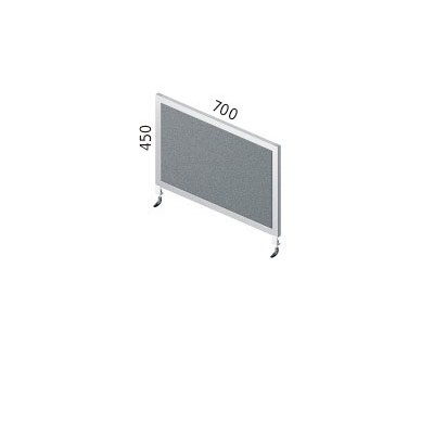 Przegroda Akustyczna tapicerowana  do biurka P45-70P – wysokość 450 mm, kolor popielaty.
