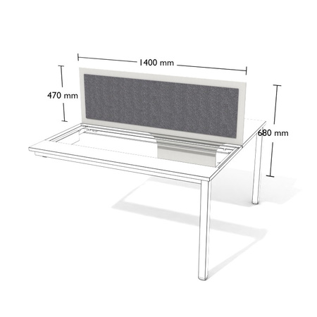 Ergonomiczne i funkcjonalne czteroosobowe stanowisko pracy  ESPK4  White & Graph