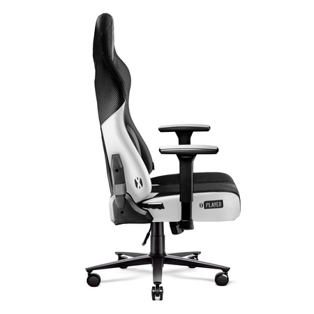 Fotel gamingowy Diablo X-Player 2.0 materiałowy King Size: Biało-czarny